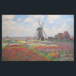 Claude Monet - Field of Tulips in Holland Fabric<br><div class="desc">Field of Tulips in Holland (Champs de tulipes en Hollande) - Claude Monet,  Oil on Canvas,  1886</div>