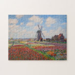 Claude Monet - Field of Tulips in Holland Jigsaw Puzzle<br><div class="desc">Field of Tulips in Holland (Champs de tulipes en Hollande) - Claude Monet,  Oil on Canvas,  1886</div>