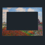 Claude Monet - Field of Tulips in Holland Magnetic Frame<br><div class="desc">Field of Tulips in Holland (Champs de tulipes en Hollande) - Claude Monet,  Oil on Canvas,  1886</div>