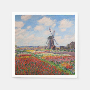 Claude Monet - Field of Tulips in Holland Napkin