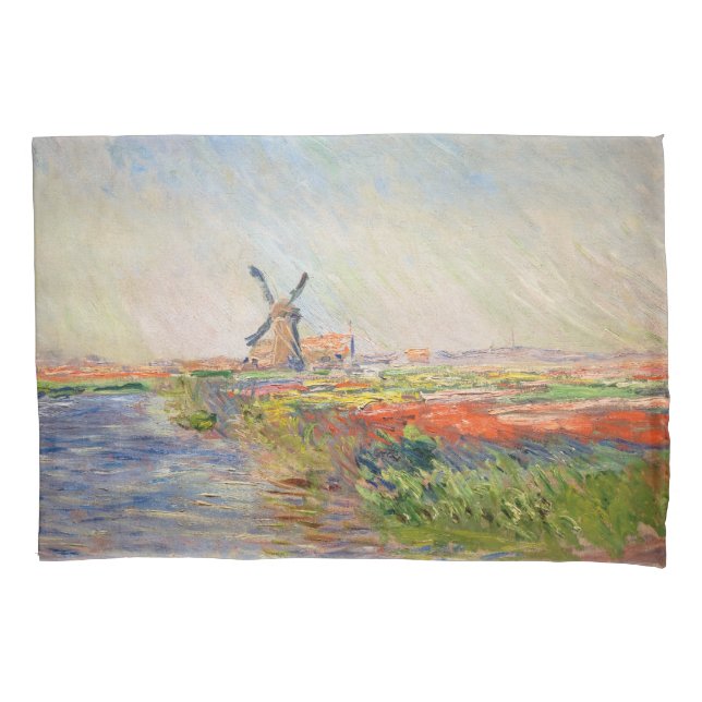Claude Monet - Field of Tulips in Holland Pillowcase (Front)