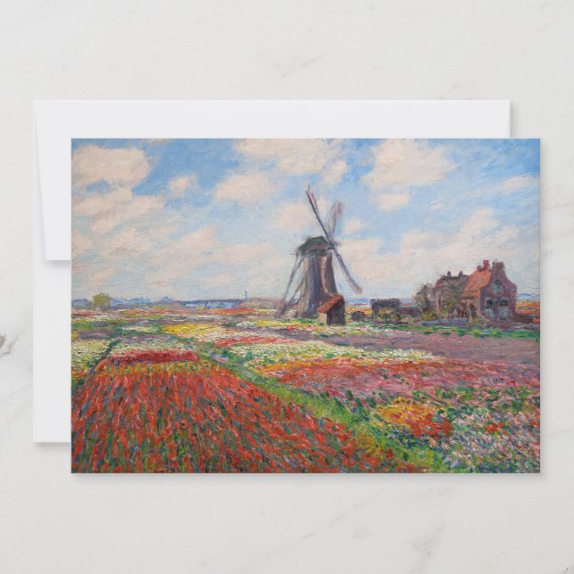 Claude Monet - Field of Tulips in Holland Thank You Card (Front)