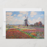 Claude Monet - Field of Tulips in Holland Thank You Card<br><div class="desc">Field of Tulips in Holland (Champs de tulipes en Hollande) - Claude Monet,  Oil on Canvas,  1886</div>