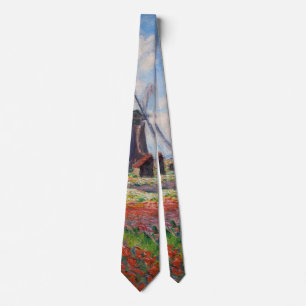 Claude Monet - Field of Tulips in Holland Tie