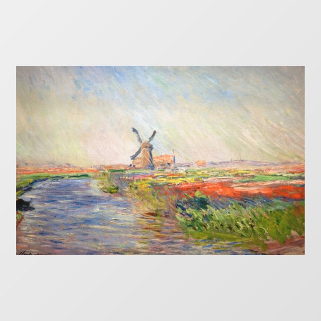 Claude Monet - Field of Tulips in Holland Window Cling (Sheet)