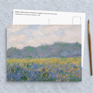 Claude Monet - Field of Yellow Irises at Giverny Postcard