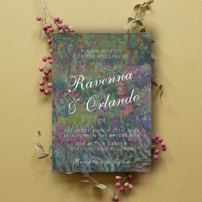 Claude Monet Fine Art Museum Inspired Wedding Invitation (Creator Uploaded)