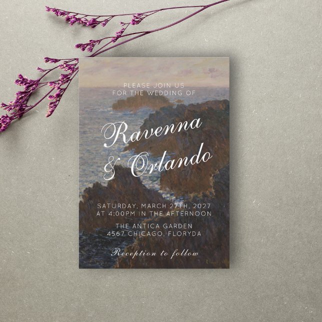 Claude Monet Fine Art Museum Inspired Wedding Invitation (Creator Uploaded)