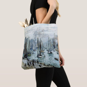 Claude Monet Fishing Boats Leaving the Harbour  Tote Bag