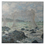 Claude Monet - Fishing Nets at Pourville Tile<br><div class="desc">Fishing Nets at Pourville by Claude Monet, 1882. Claude Monet was a founder of French Impressionist painting, and the most consistent and prolific practitioner of the movement's philosophy of expressing one's perceptions before nature, especially as applied to plein-air landscape painting. The term "Impressionism" is derived from the title of his...</div>