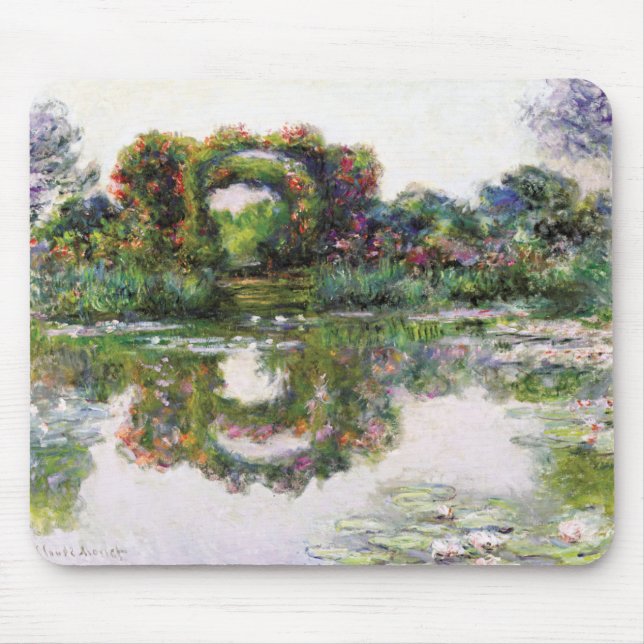 Claude Monet , Flowering Arches , Giverny Mouse Pad (Front)
