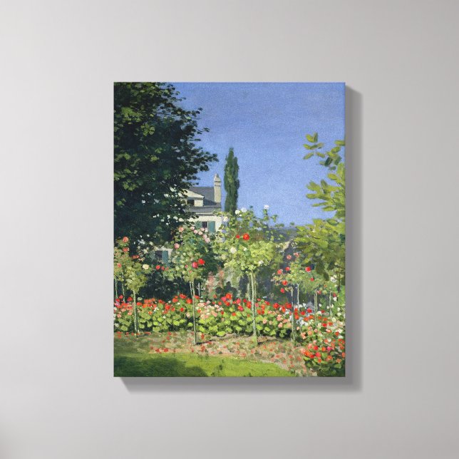 Claude Monet | Flowering Garden at Sainte-Adresse Canvas Print (Front)