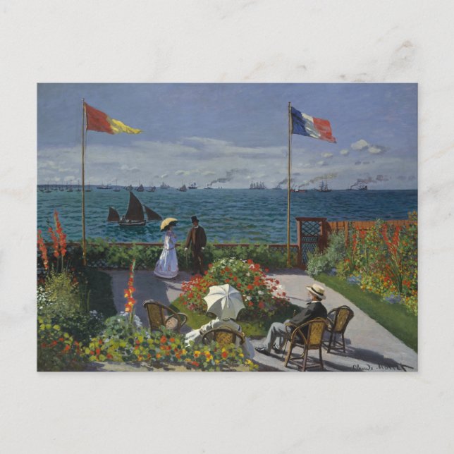 Claude Monet - Garden at Sainte-Adresse Postcard (Front)