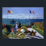 Claude Monet Garden at Sainte-Adresse Poster<br><div class="desc">A garden by the sea at Sainte-Adresse in France as painted by Claude Monet.</div>
