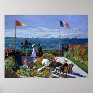 Claude Monet Garden at Sainte-Adresse Poster