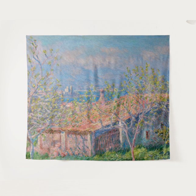 Claude Monet - Gardener's House at Antibes Tapestry (Front (Horizontal))