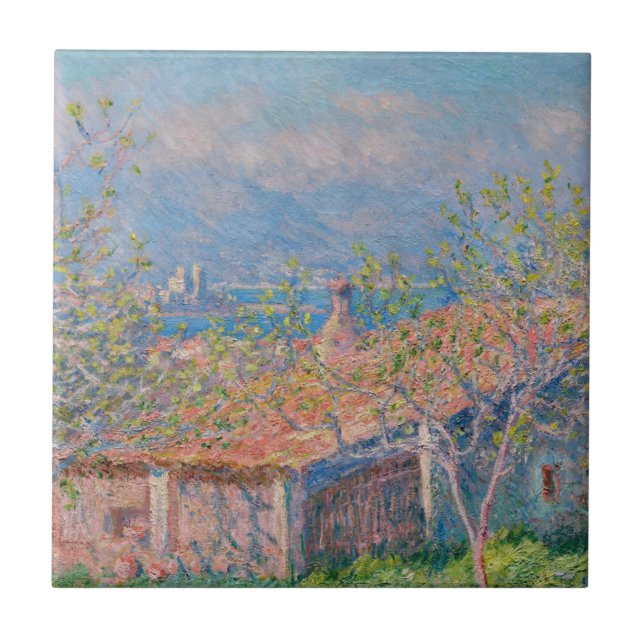 Claude Monet - Gardener's House at Antibes Tile (Front)