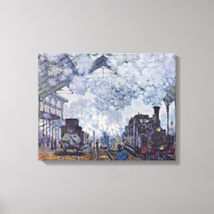 Claude Monet - Gare Saint Lazare in Paris Canvas Print