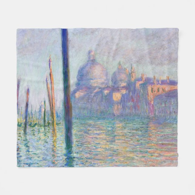 Claude Monet - Grand Canal, Venice Fleece Blanket (Front (Horizontal))