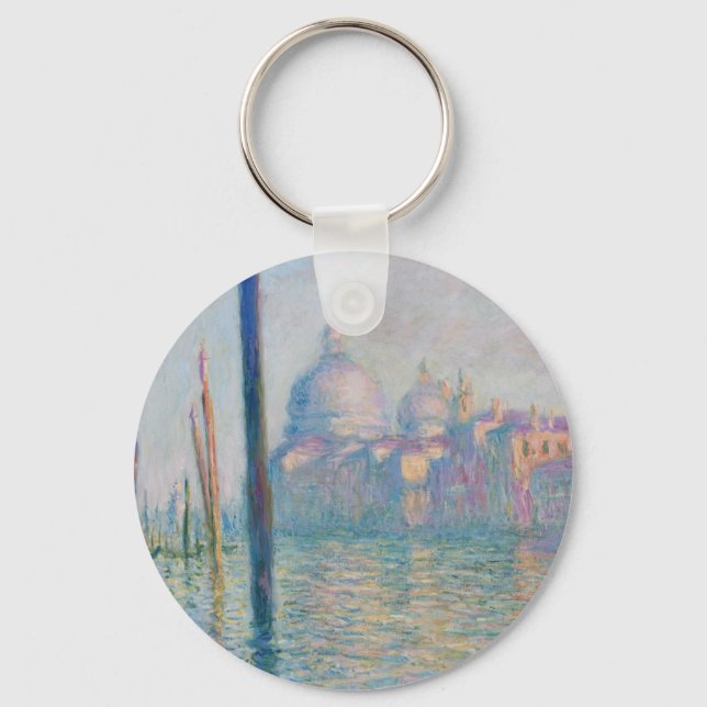 Claude Monet Grand Canal Venice Italy Travel Keychain (Front)