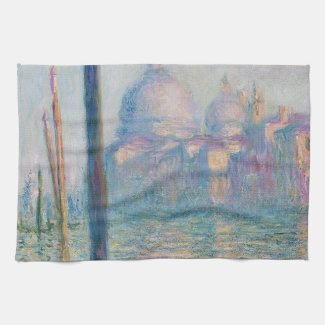 Claude Monet Grand Canal Venice Italy Travel Kitchen Towel (Horizontal)