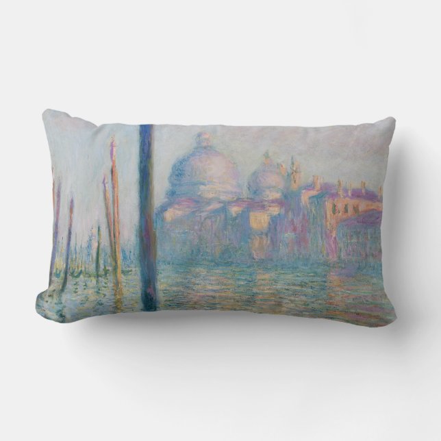 Claude Monet Grand Canal Venice Italy Travel Lumbar Pillow (Front)