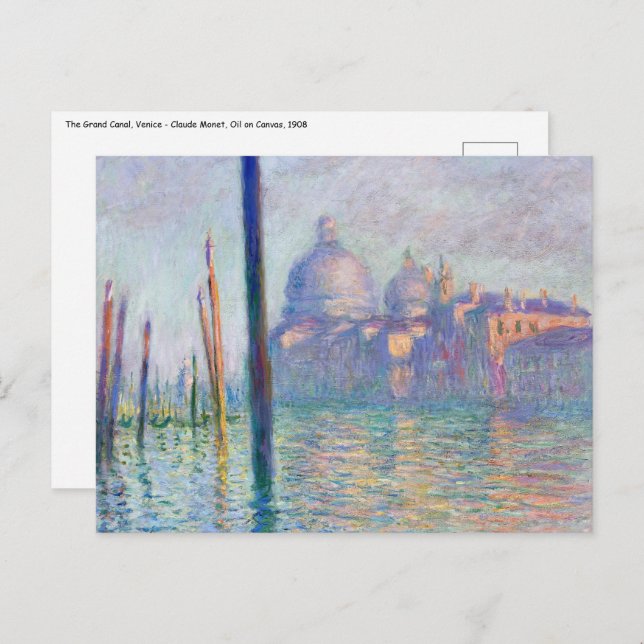 Claude Monet - Grand Canal, Venice Postcard (Front/Back)