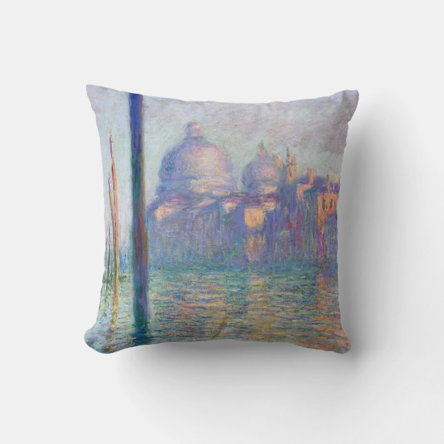 Claude Monet - Grand Canal, Venice Throw Pillow (Front)