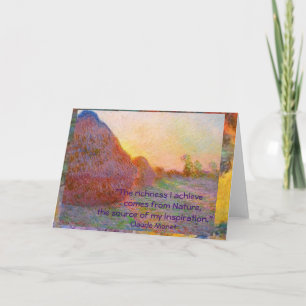 Claude Monet Haystacks Card