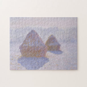 Claude Monet   Haystacks Effect of Snow and Sun Jigsaw Puzzle