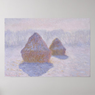 Claude Monet   Haystacks Effect of Snow and Sun Poster