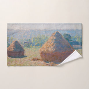 Claude Monet - Haystacks, end of Summer Bath Towel Set