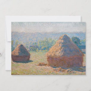 Claude Monet - Haystacks, end of Summer Invitation
