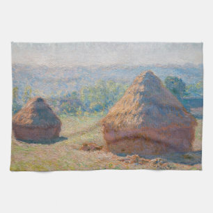 Claude Monet - Haystacks, end of Summer Kitchen Towel