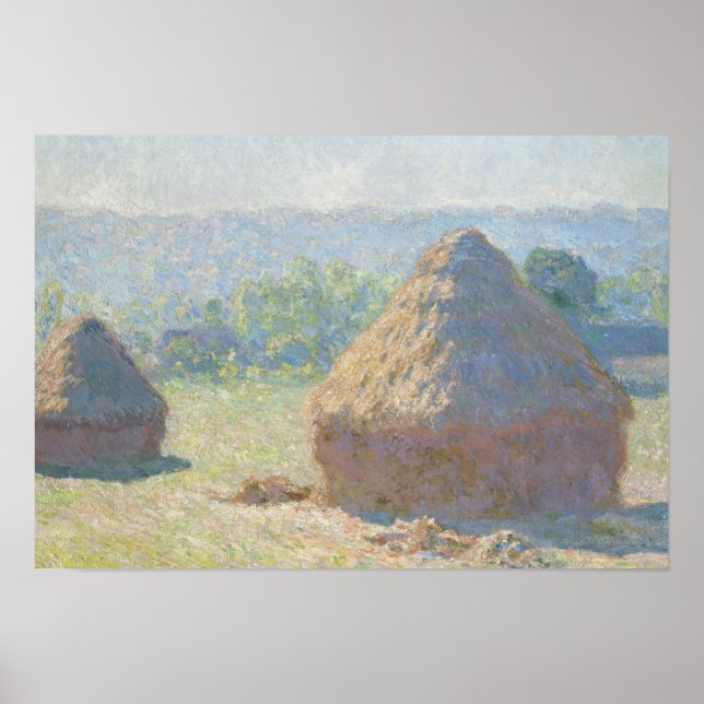 Claude Monet - Haystacks, End of Summer Poster (Front)