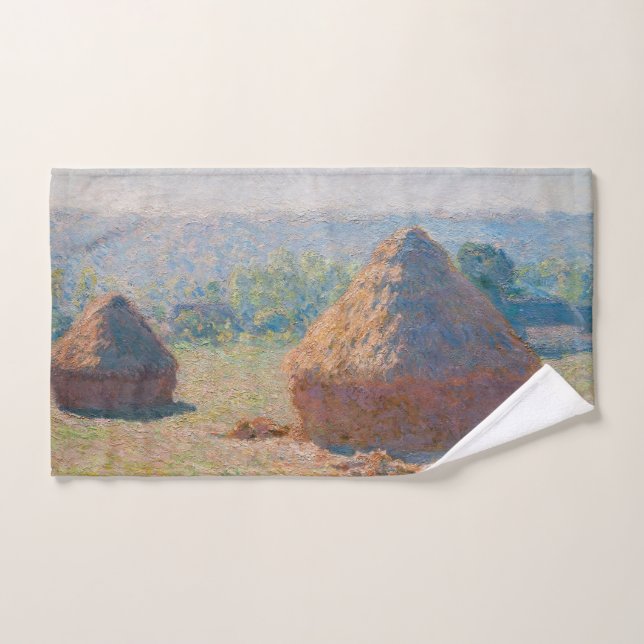 Claude Monet - Haystacks, fin de l'été (Serviette à main)