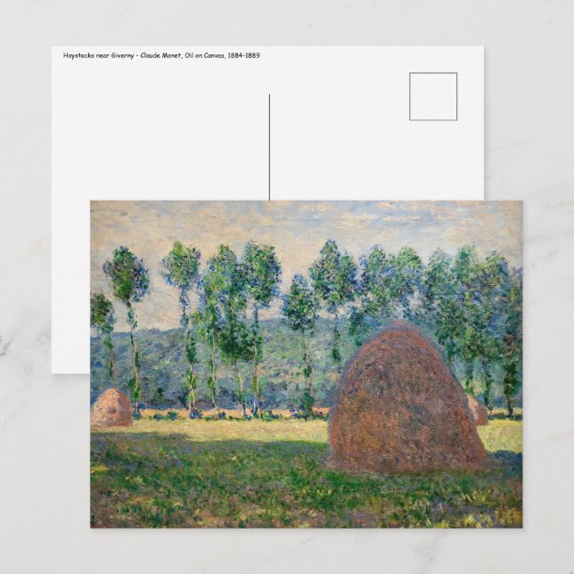 Claude Monet - Haystacks near Giverny Postcard (Front/Back)