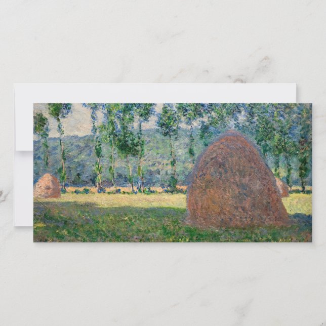 Claude Monet - Haystacks near Giverny Thank You Card (Front)