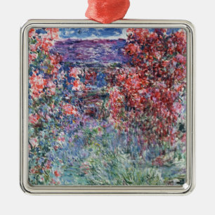 Claude Monet House at Giverny under the Roses Metal Ornament