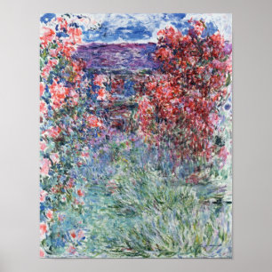 Claude Monet   House at Giverny under the Roses Poster