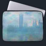 Claude Monet Houses of Parliament London. Blue Laptop Sleeve<br><div class="desc">Claude Monet "Houses of Parliament,  London" laptop sleeve. Blue landscape impressionism art.</div>