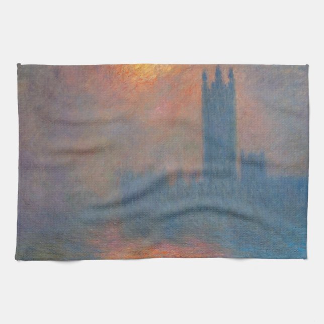 Claude Monet - Houses of Parliament London Kitchen Towel (Horizontal)