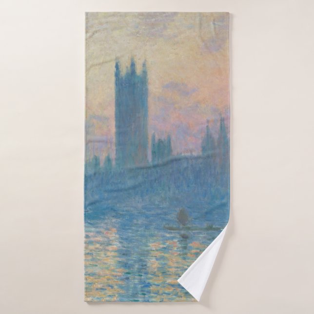 Claude Monet Houses of Parliament Sunset Bath Towel Set (Bath Towel)