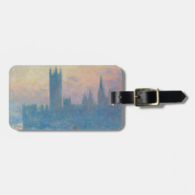 Claude Monet Houses of Parliament Sunset Luggage Tag (Front Horizontal)