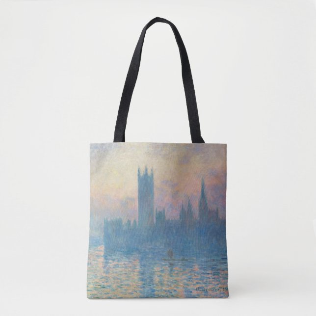 Claude Monet Houses of Parliament Sunset Tote Bag (Front)