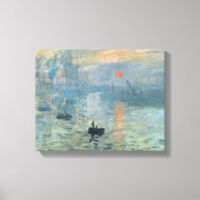 Claude Monet Impression Sunrise Canvas Print (Front)