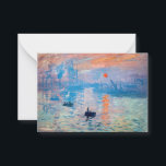 Claude Monet - Impression, Sunrise Card<br><div class="desc">Impression,  Sunrise (Impression,  Soleil levant) - Claude Monet,  Oil on canvas,  1872

Impression,  Sunrise depicts the port of Le Havre,  Monet's hometown.</div>