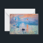 Claude Monet - Impression, Sunrise Card<br><div class="desc">Impression, Sunrise (Impression, Soleil levant) - Claude Monet, Oil on canvas, 1872
Impression, Sunrise depicts the port of Le Havre, Monet's hometown.</div>