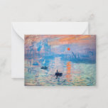 Claude Monet - Impression, Sunrise Card<br><div class="desc">Impression,  Sunrise (Impression,  Soleil levant) - Claude Monet,  Oil on canvas,  1872

Impression,  Sunrise depicts the port of Le Havre,  Monet's hometown.</div>