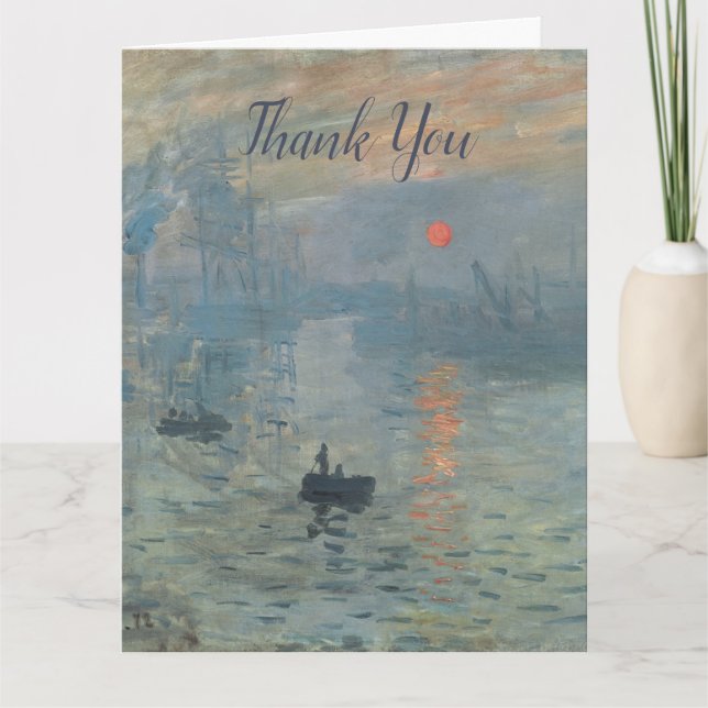 Claude Monet Impression Sunrise Carte de remerciem (Devant)